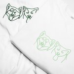 Personalised Pet Portrait Sweatshirt Hoodie with Name Birthday Gift for Dog Cat Mom Pet Lover Owner