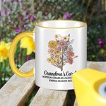 Mug Personnalisé avec Nom et Fleur de Naissance Cadeau Anniversaire Fête pour Femme