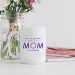 Personalisierte Gradient Text 11oz/15oz Keramik Becher mit 4 Collage Fotos Muttertag Geburtstag Geschenk für Mama Oma
