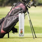 Personalizada Palos de Golf de Colores Toalla Waffle de Golf Absorbe el Sudor con Clip para Colgar Nombre Regalo de Cumpleaños para los Amantes del Go