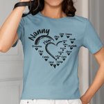 Gepersonaliseerd Hart Design T-shirt Sweatshirt met 1-19 Kindernamen Moederdag Verjaardagscadeau voor mama Oma