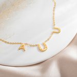 Personalized Horseshoe Necklace with Two Initials Birthday Anniversary Gift for Horse Lover Women