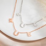 Personalized Horseshoe Necklace with Two Initials Birthday Anniversary Gift for Horse Lover Women
