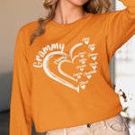 Gepersonaliseerd Hart Design T-shirt Sweatshirt met 1-19 Kindernamen Moederdag Verjaardagscadeau voor mama Oma