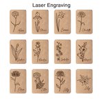 Personalized Birth Flower Wooden Magnetic Needle Box with Name Birthday Mother’s Day Gift for Sewing Lover