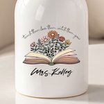 Personalisierte Teach Them Love Them Watch Them Grow Keramische Vase Floral Home Dekoration mit Namen Zurück zu Schule Anerkennung Geschenk für Lehrer