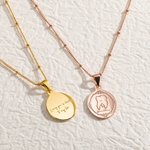 Gepersonaliseerde gegraveerde tand Patroon ketting met tekst afstuderen verjaardag Gift voor tandarts tandheelkundige student mondhygiënist