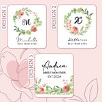 Personalizzato Best Mom Ever Floral Canvas Tote Bag con nome e testo Regalo di compleanno per la festa della mamma per donna