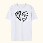 Gepersonaliseerd Hart Design T-shirt Sweatshirt met 1-19 Kindernamen Moederdag Verjaardagscadeau voor mama Oma