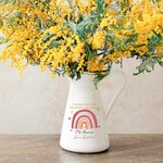 Vaso in ceramica con design arcobaleno personalizzato, decorazione per la casa con nome dell'insegnante e dello studente Regalo di ringraziamento per 