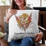 Funda de cojín personalizada con 1 - 12 nombres Día de la Madre Cumpleaños Regalo para Mujer