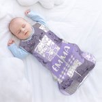 Spersonalizowany kolorowy klasyczny śpiwór bez rękawów Kubuś Puchatek z imieniem Urodzinowy prezent na baby shower dla noworodka