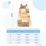 Spersonalizowany kolorowy klasyczny śpiwór bez rękawów Kubuś Puchatek z imieniem Urodzinowy prezent na baby shower dla noworodka