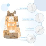 Spersonalizowany kolorowy klasyczny śpiwór bez rękawów Kubuś Puchatek z imieniem Urodzinowy prezent na baby shower dla noworodka