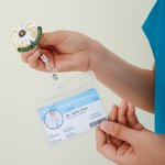 Personalized Funny Glitter Withered Daisy Acrylic Badge Reel Birthday Nurse Week Gift for Nurse Doctor Medical Staff