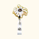 Personalized Funny Glitter Withered Daisy Acrylic Badge Reel Birthday Nurse Week Gift for Nurse Doctor Medical Staff