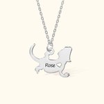 Incisione personalizzata Drago barbuto animale domestico Collana ciondolo lucertola Compleanno Anniversario Regalo per gli amanti delle lucertole