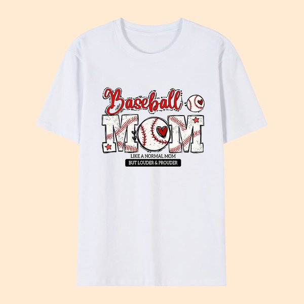 T-Shirt Personnalisé avec Texte et Motif de Balle Cadeau Anniversaire Fête pour Maman