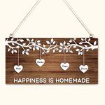 Árbol genealógico personalizado Signo de madera con 1-12 nombres de corazón Decoración de pared Día de la madre Aniversario Regalo para la familia