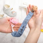 Personlig søt dyresmokkstropp med navn Bursdag baby shower gave til baby nyfødt