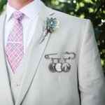 Broche de Revers avec Photo et Mots Personnalisés Broche de Bouquet Cadeau de Mariage et de Fin d'Études