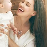 Personalisierte Familienbaum Halskette mit Geburtsstein und 1-11 Kinder-Namen Gravur Muttertag Geburtstag Geschenk für Mama Oma Damen