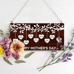 Árbol genealógico personalizado Signo de madera con 1-12 nombres de corazón Decoración de pared Día de la madre Aniversario Regalo para la familia