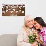 Árbol genealógico personalizado Signo de madera con 1-12 nombres de corazón Decoración de pared Día de la madre Aniversario Regalo para la familia