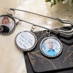 Broche de Revers avec Photo et Mots Personnalisés Broche de Bouquet Cadeau de Mariage et de Fin d'Études