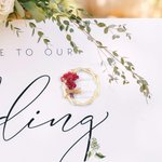 Gepersonaliseerde Gedroogde Bloemen Bruiloft Acryl Magneet met de naam van het paar Bruids Douche Huwelijksuitnodiging voor gasten