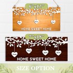 Árbol genealógico personalizado Signo de madera con 1-12 nombres de corazón Decoración de pared Día de la madre Aniversario Regalo para la familia