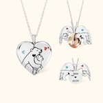 Personalised Mama Bear Heart Shape Birthstone Locket Necklace with Engraved Name Mother's Day Birthday Gift for Her