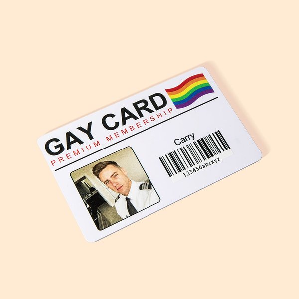 Gepersonaliseerd Premium Lidmaatschap Foto Homo Identiteitskaart met Naam en Geschenktas Regenboog Gemeenschap Grappig Geschenk voor LGBT Pride