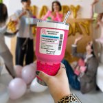 Personalized Pink Recovery Kit  RX Pill 30oz Stainless Steel Tumbler with Straw Name Bachelorette Party Favor Birthday for Her