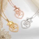 Collier en Zircon Personnalisé avec Nom pour la Promotion 2024 Cadeau de Fin d'Études pour Elle