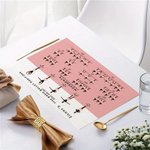 Personnalisé Ballet Positions & Movements Set de table imperméable Fille dansante Décoration de cuisine Cadeau pour Ballerine Amoureux de la danse cla