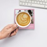 Sous-verres personnalisés en céramique avec texte (4 photos) Lot de 2 Cadeau de pendaison de crémaillère pour la mère et la famille