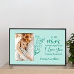 Personalised Colourful Birth Flower Photo Frame I Love You Forever & Always with Name Mother's Day Gift for Her