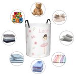 Personalised Ballerina Large Capacity Waterproof Laundry Storage Basket with Name Birthday Mother's Day Gift for Ballet Lover
