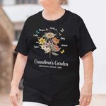 Personalisierte Retro Aquarell Geburt Blumenstrauß T-Shirt Sweatshirt mit Kind Namen Muttertag Geburtstag Geschenk für Mama Oma
