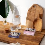 Sous-verres personnalisés en céramique avec texte (4 photos) Lot de 2 Cadeau de pendaison de crémaillère pour la mère et la famille