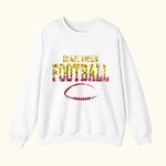 Personalized Multicolour Faux Glitter Football T-shirt Sweatshirt Hoodie with Text Anniversary Team Gift for Football Lover
