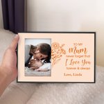 Personalised Colourful Birth Flower Photo Frame I Love You Forever & Always with Name Mother's Day Gift for Her