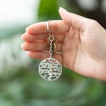 Portachiavi personalizzato con albero genealogico inciso con 1-13 nomi Festa della mamma Regalo di compleanno per la famiglia