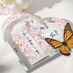 Spersonalizowana tablica akrylowa We Love You Flower Butterfly Heart z imieniem Urodziny Dzień Matki Dekoracja domu Prezent dla kobiet