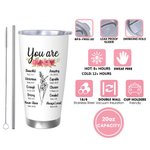 Personalized Birth Flower Bible Verse 20oz Tumbler with Name Birthday Anniversary Mother’s Day Gift for Women