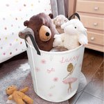 Personalised Ballerina Large Capacity Waterproof Laundry Storage Basket with Name Birthday Mother's Day Gift for Ballet Lover