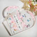 Spersonalizowana tablica akrylowa We Love You Flower Butterfly Heart z imieniem Urodziny Dzień Matki Dekoracja domu Prezent dla kobiet