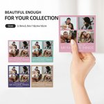 Sous-verres personnalisés en céramique avec texte (4 photos) Lot de 2 Cadeau de pendaison de crémaillère pour la mère et la famille