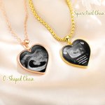 Personalized Heart Shaped Baby Sonogram Ultrasound Necklace Newborn Memorial Mother's Day Gift for Women